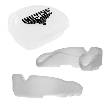 BELTOR OCHRANIACZ SZCZĘKI NA ZĘBY BEZBARWNY BOKS MMA TWO + ETUI