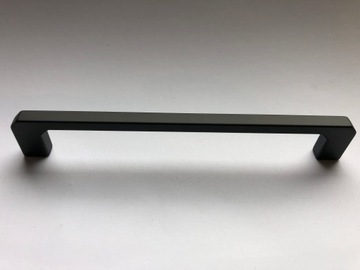 Ручка мебельная прямая черная матовая, 192 мм.