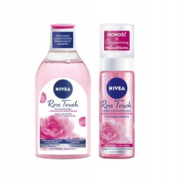 Płyn micelarny + Pianka mus NIVEA Rose Touch
