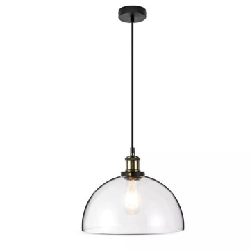 Lampa wisząca LOFT półkula Ø300 mm VT-7300 szkło
