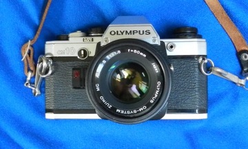 Olympus OM-10 35mm SLR Film Camera + Auto-S 50mm F/1.4 MF Lens From Japan
