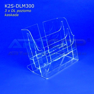 3 DL Kieszeń Kaskadowa, Stojak na ulotki z PLEXI M