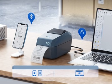 MOBILNA DRUKARKA Termiczna ETYKIETY NAKLEJKI NIIMBOT K3 listy przewozowe