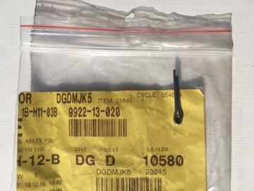 mazda CX-5 OEM 9922-13-020 ZAWLECZKA KOŃCÓWKI DRĄŻKA KIEROWNICZEGO