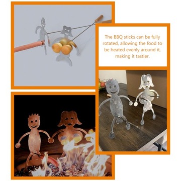 2 забавных вилки для барбекю в форме женщин и мужчин