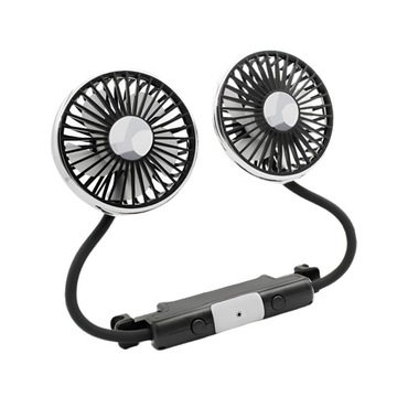 Автомобильный вентилятор с двойной головкой. Простота установки. Легкие аксессуары. Вентилятор для электромобиля.
