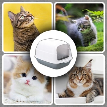 НАСОР ДЛЯ КОШКИ, БОЛЬШОЙ, ПРОЧНЫЙ, ПРОЧНЫЙ, ЗАКРЫТЫЙ С НАПОЛНИТЕЛЕМ, ФИЛЬТРОМ, ЛОПАТКОЙ