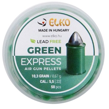 Śrut do wiatrówek w teflonie Green Express 0,67 grama kal. 5,5 mm 50 sztuk