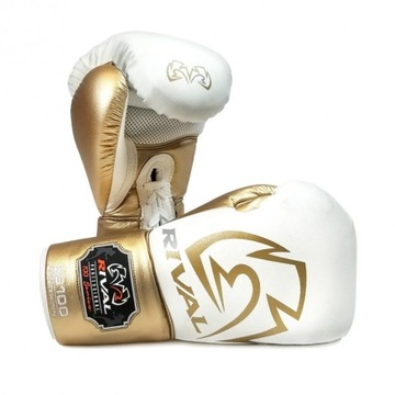 Rękawice bokserskie Rival RS100 (white/gold) [Waga: 18 oz]