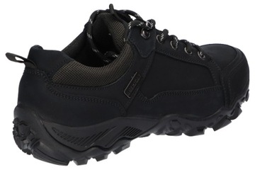 AMERICAN CLUB CY102 SOLIDNE TREKKINGI BUTY SKÓRZANE MĘSKIE CZARNE 43