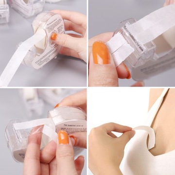 НАШИВКИ НА ДВУХСТОРОННЕЙ ЛЕНТЕ ДЛЯ КОЖАНОЙ ТЕЛА, ПРОЗРАЧНЫЙ РУЛОН ДЛИННОЙ 5 М