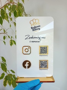 Статуэтка-табличка в социальных сетях QR-ЛОГОТИП Instagram
