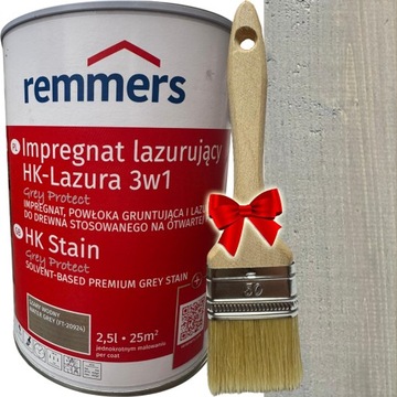 Remmers IMPREGNAT do elewacji HK LASUR LAZURA 3w1 2,5L SZARY WODNY 2294