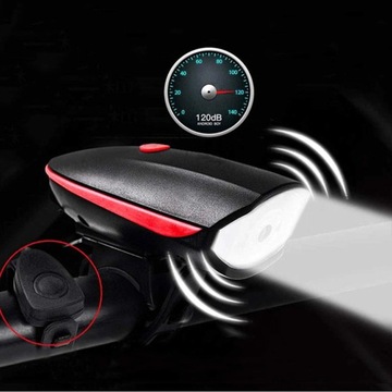 ВЕЛОСИПЕДНАЯ ЛАМПА ДЛЯ LE BIKE 1200 Ач ПЕРЕДНЯЯ ФОНАРЬ USB-ЗВУКОВОЙ СИГНАЛ на руль