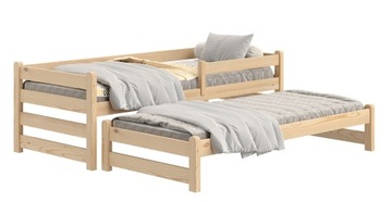 ДВУСПАЛЬНАЯ РАЗДВИЖНАЯ ДЕТСКАЯ КРОВАТЬ 180х80, СОСНА Алис, 2 ящика, МАССИВНЫЙ