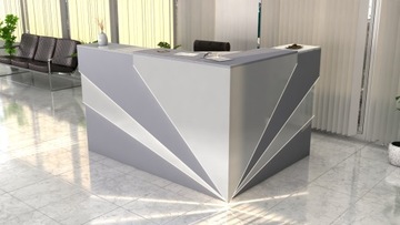 Nowoczesna Lada recepcyjna R175 190x150cm LED