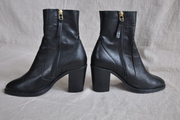 Skóra czarne buty STOCKHOLM DESIGN GROUP Premium