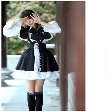 Przebranie Strój Pokojówki w Stylu Cosplay Lolita Manga Anime - L