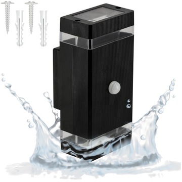 Lampa Elewacyjna Kinkiet Ogrodowy Z Czujnikiem Ruchu 2xGU10 LED PC