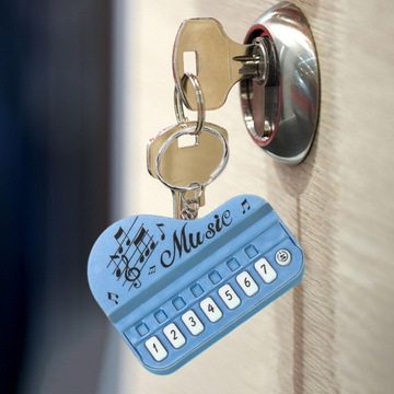 Маленький электронный брелок с клавиатурой, брелок для фортепиано, настоящий рабочий синий цвет