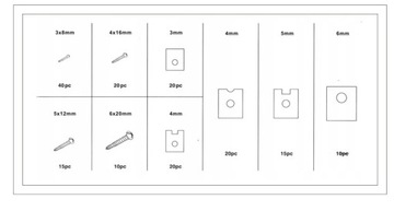 НАБОР ШАЙБ ДЛЯ КУЗОВА БАМПЕРА 170 ШТ KRAFT&DELE