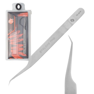 Пинцет для наращивания ресниц STALEKS TE-41/8, точный