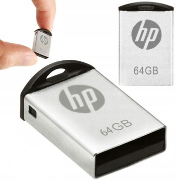PENDRIVE 64GB USB metalowy mały mini fit DO AUTA