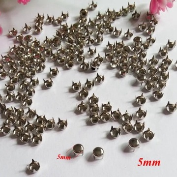 300 pcs Punk 5mm Round decoration Spike Rivet Studs Spots For Clothing