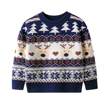 Świąteczny dziecięcy sweter z motywem bałwana 2N7