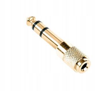 adapter Jack 6,3 wtyk - 3,5 gniazdo metalowy ST Au