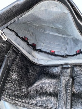 SAMSONITE Torba na laptopa czarna SKÓRA