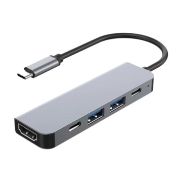 Hub USB C PD87W Adapter do tabletu Kamery Skanery Mysz Laptop Dane 5 w 1