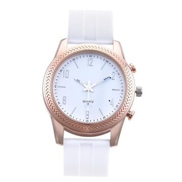 Quartz Speaker Pointer Watch Voice Assistant White