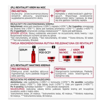 Krem Do Twarzy Loreal Revitalift 40+ Przeciwzmarszczkowy Na Noc 50 ml