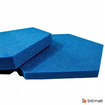 Panel akustyczny na ściany kolor niebieski 3cm poprawa akustyki w studio