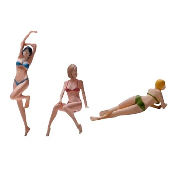 Zestaw figurek kobiet w skali 1:64 Piękności plaży