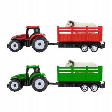 ТРАКТОР С ПРИЦЕПОМ И ЖИВОТНЫМ