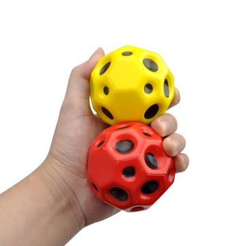 PIŁKA SENSORYCZNA GUMOWA ODBIJAJĄCA SIĘ METEOR KOSMICZNA DLA DZIECI 3SZT