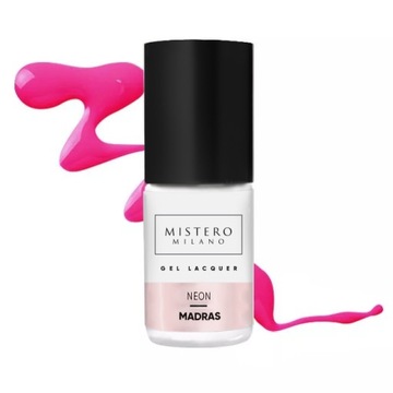 LAKIER HYBRYDOWY do paznokci Neon Madras Różowy Mistero Milano 7ml 9926/7