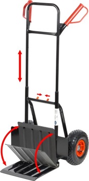 Складная складская транспортная тележка, шлифовальная ручка 150 кг Dooc