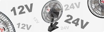 БОЛЬШОЙ АВТОМОБИЛЬНЫЙ ВЕНТИЛЯТОР ВРАЩАЮЩИЙСЯ С РЕГУЛИРОВКОЙ КОЛЕБАНИЯ 12 В и 24 В