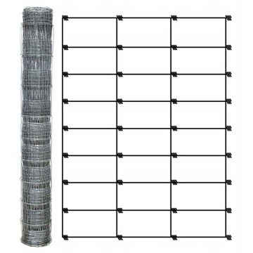 ЗАБОРЫ ЗАБОР ИЗ ЛЕСНОЙ СЕТКИ ЗАБОР 50М РУЛОННАЯ ОЦИНКОВАННАЯ ПРОВОЛОКА