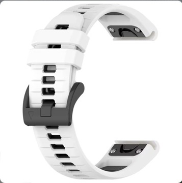 Pasek do zegarka Garmin 26mm Biały/czarny