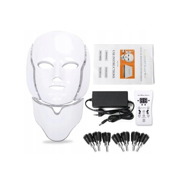 Профессиональная светодиодная косметическая маска 7 цветов для лица + шеи