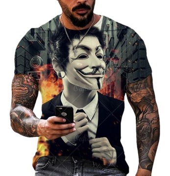 T-SHIRT MĘSKA KOSZULKA 3D NADRUK JOKER DUŻO KOLORÓW