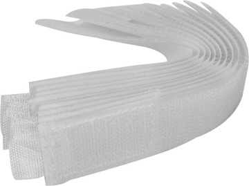 OPASKA Z RZEPEM BIAŁA 150mm ORGANIZER KABLI 10 SZT