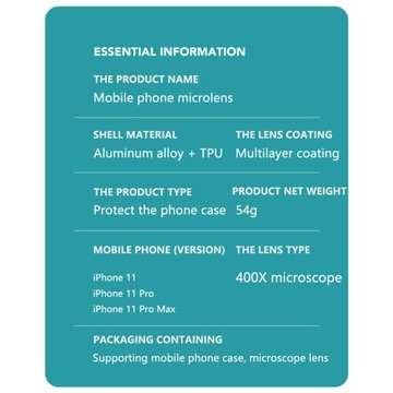 Объектив urowe 400X раз для Iphone 11 Pro Max и т. д.