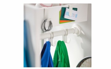 ИКЕА СМАСТАД Гардероб с электроприводом высота белая береза/штанга платяная 60x57x196 см