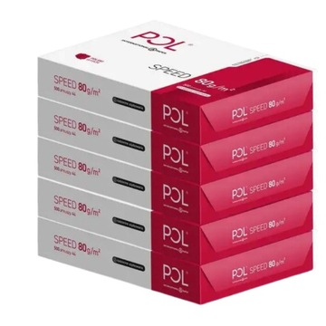 Papier Biurowy A4 Ksero 80g do drukarki POLSPEED 2500 arkuszy