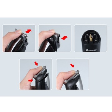 1 комплект электрического триммера для бороды, зарядка через USB